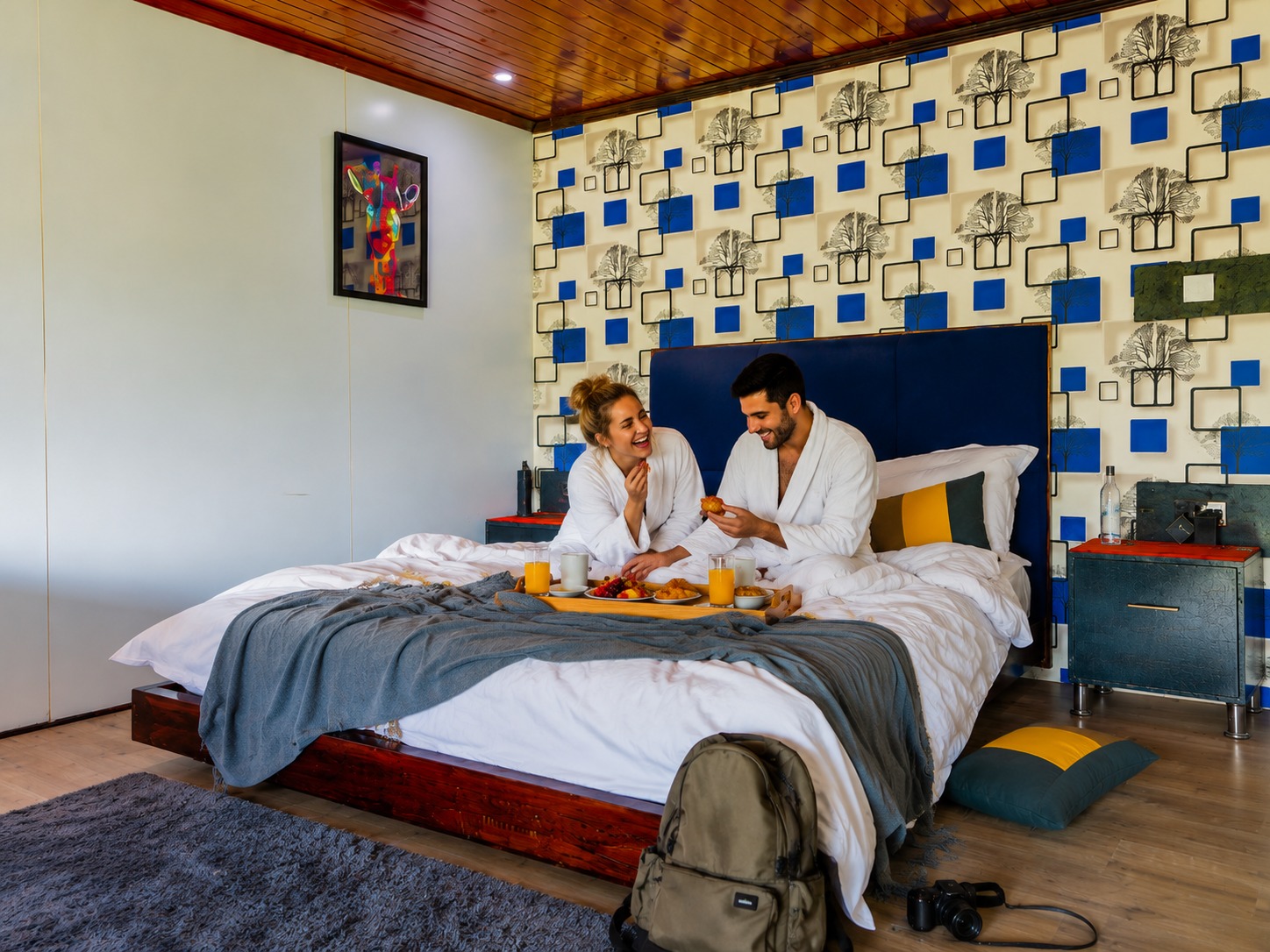 Breakfast in bed before the next adventure