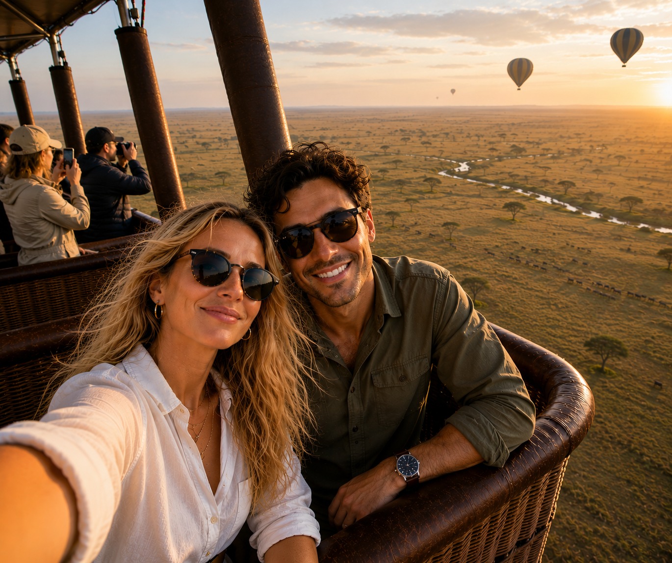 Hot-air balloon over the Mara